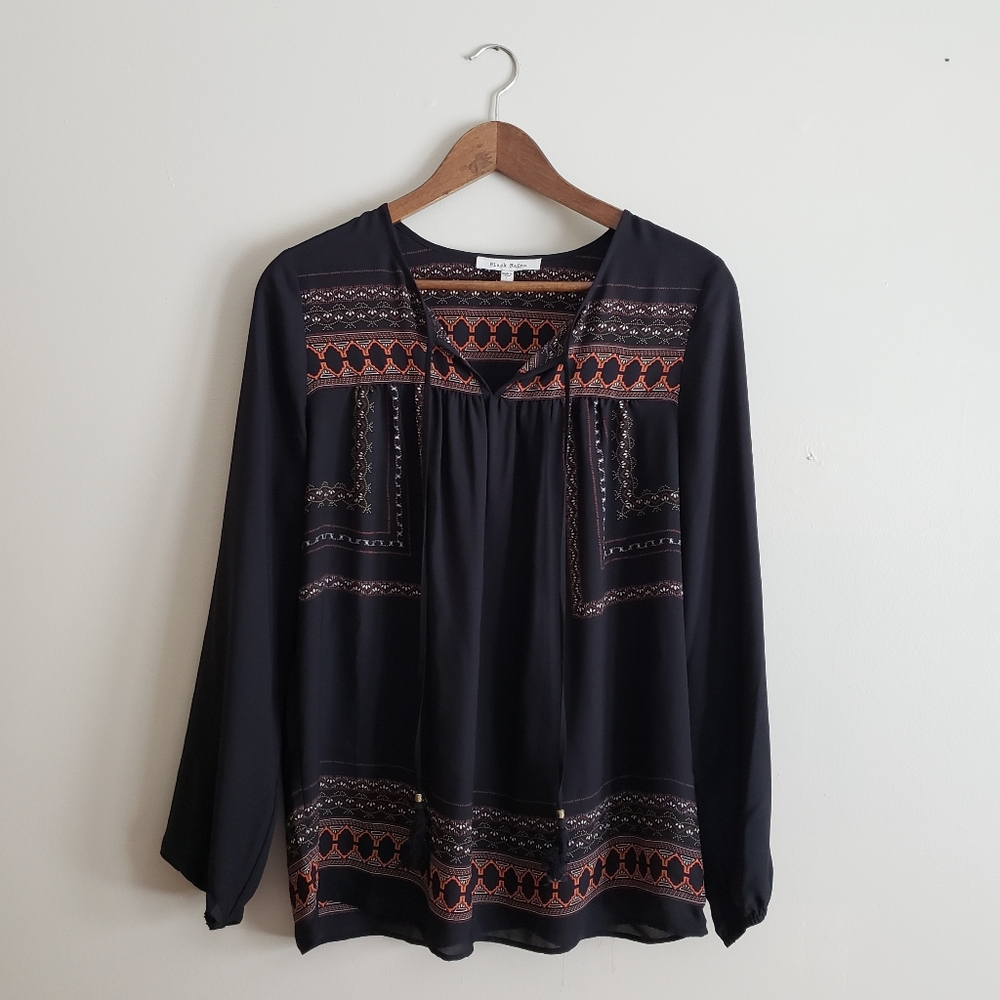 Black Rainn Printed Blouse